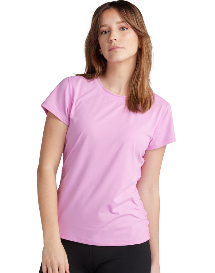 Champion Soft Touch Ruched Side - Naisten Pinkki T-Paita - Suomi 6514839-TY